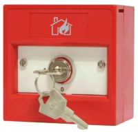 Key Switch C/Point, Red, 2 Pos, S/Pole, Key Removable