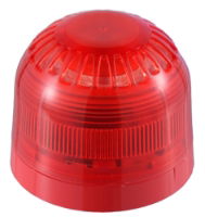Klaxon Sonos Sounder/LED Beacon, Red Lens, Red Shallow Base