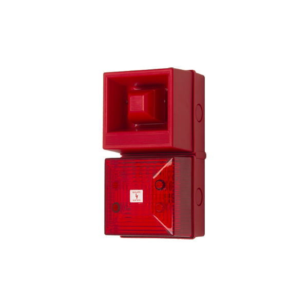 Sounder beacon 108dB 32 tones 24v DC red body Red LED (12) I