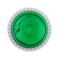Flashni Xenon sounder beacon, 24V DC, Green lens, Deep white