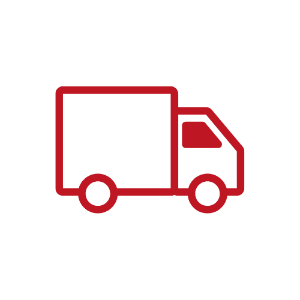 Delivery Van Icon in Red