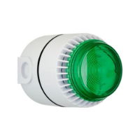 Flashni Xenon sounder beacon, 24V DC, Green lens, Deep white