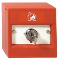 Key Switch C/Point, Red, 2 Pos, D/Pole, Key Removable