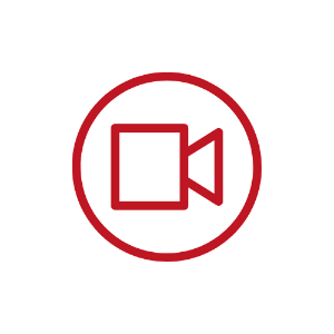 video camera icon in red