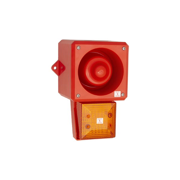 Sounder beacon 112dB 32 tones-3 stage alarm 24v DC red body