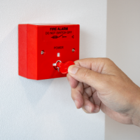Fire Alarm Mains Isolator Keyswitch, Red, Surface 