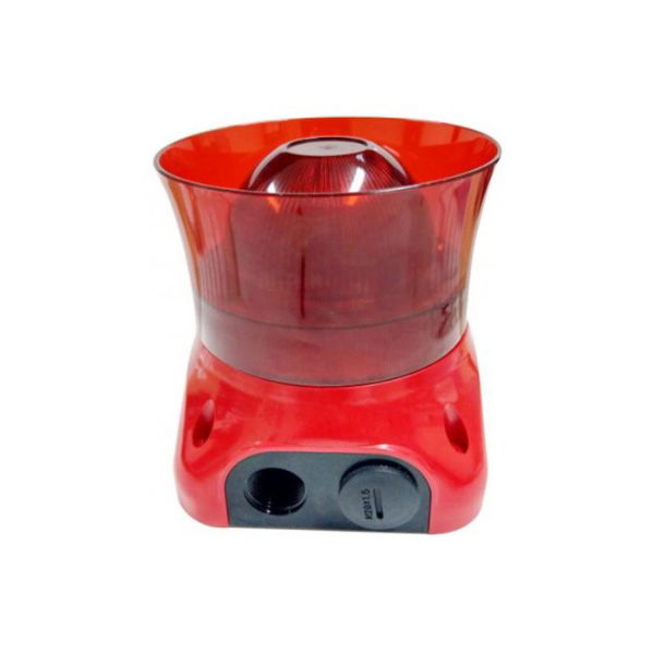 VALKYRIE Conventional Wall Mount Sounder Beacon, Red