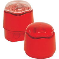 EXCEL LITE Red - Red Sounder LED Beacon Deep Base