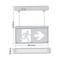 Arrow Left/Right Legend For BE3D LED Hanging Exit Sign