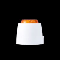 VTB Sounder/Beacon, White Body, Amber Lens, Shallow Base