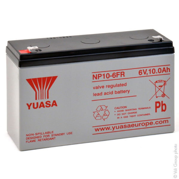 Sealed Lead Acid Battery 10Ah 6v , Flame Retardant